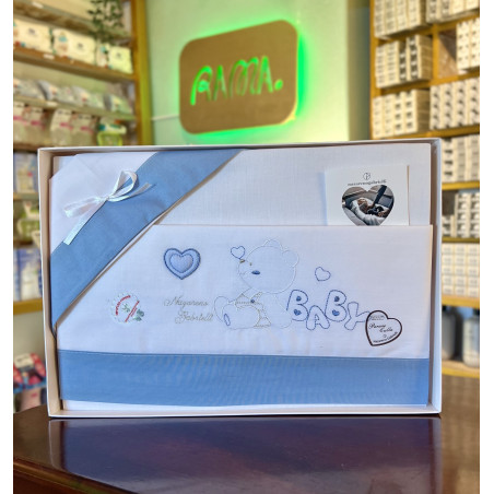 Juego de Cuna para Bebés - Azul 3 pcs