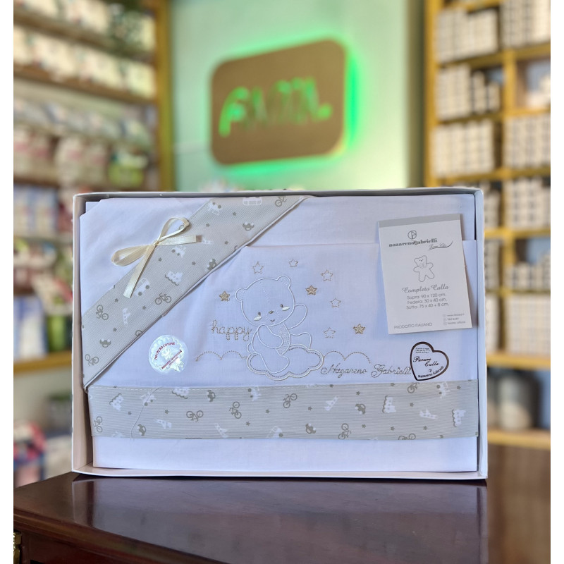 Juego de Cuna para Bebés - Beige 3 pcs