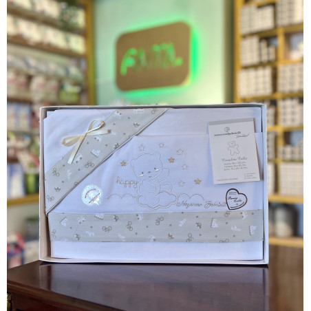 Juego de Cuna para Bebés - Beige 3 pcs