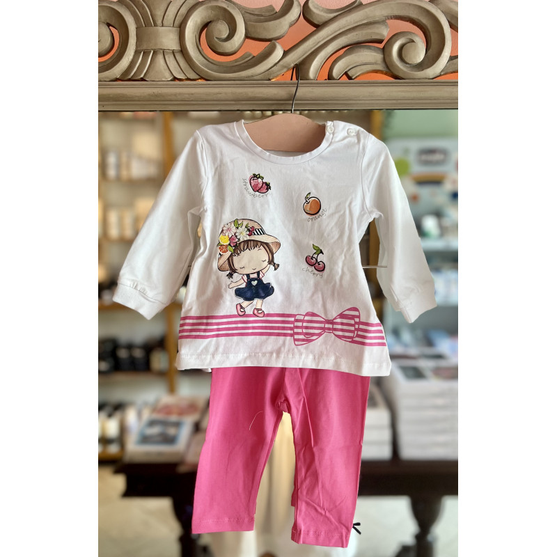 Conjunto Enguatada + Pantalón Rosa- para Niñas 2pcs