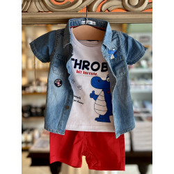 Conjunto Pulóver + Chaqueta + Shorts- para Niños 3pcs