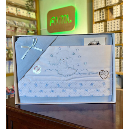 Juego de Cuna para Bebés - Azul Celeste 3 pcs