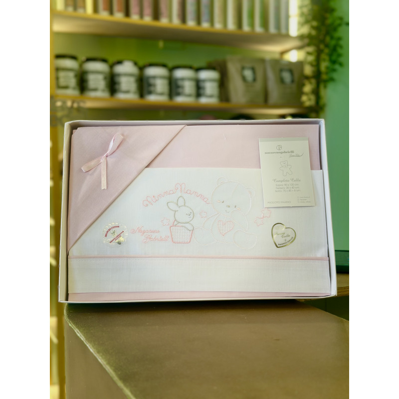 Juego de Cuna para Bebés - Rosa 3 pcs