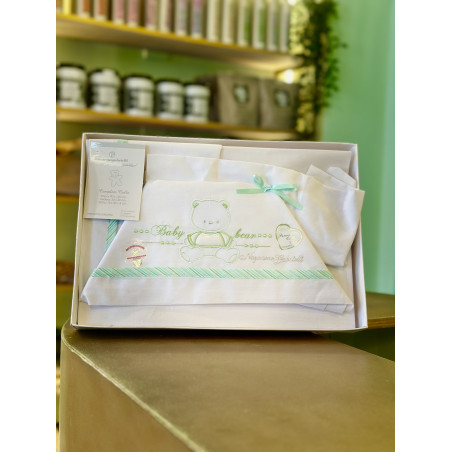 Juego de Cuna para Bebés - Verde 3 pcs