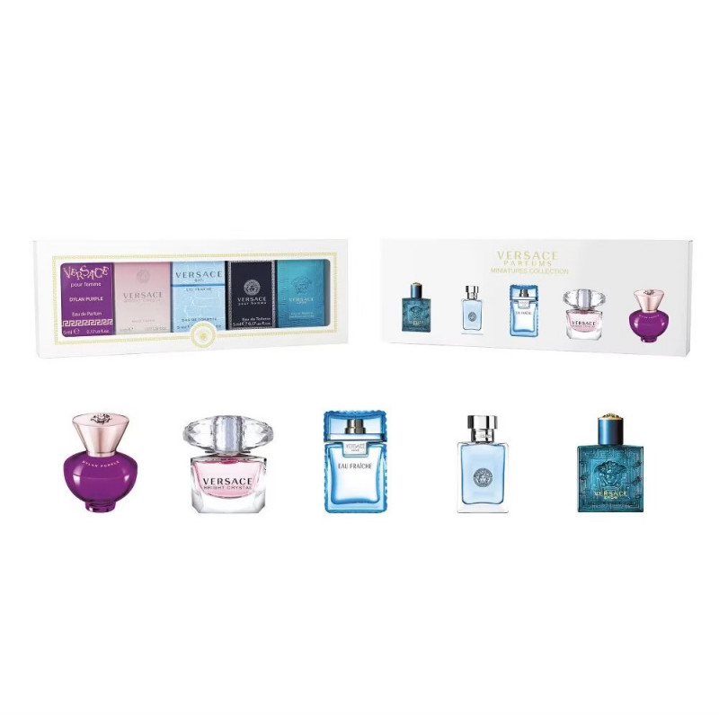 Versace Set de mini perfumes para mujer y hombre