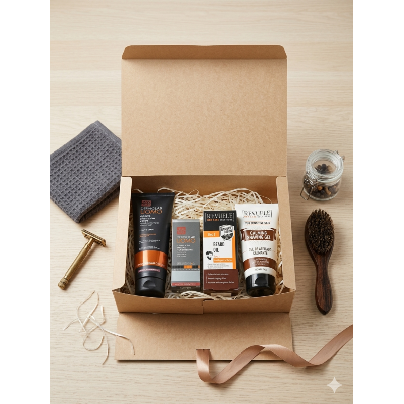 Caja de Regalo para el Cuidado Masculino Revuele + Dermolab - 4 pcs