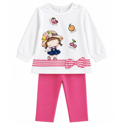 Conjunto Enguatada + Pantalón Rosa- para Niñas 2pcs