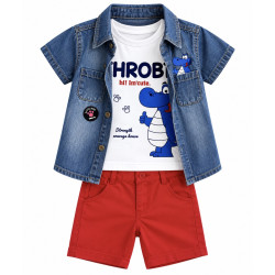 Conjunto Pulóver + Chaqueta + Shorts- para Niños 3pcs