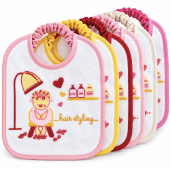Pack de Baberos Rosa - para Bebés 6pcs