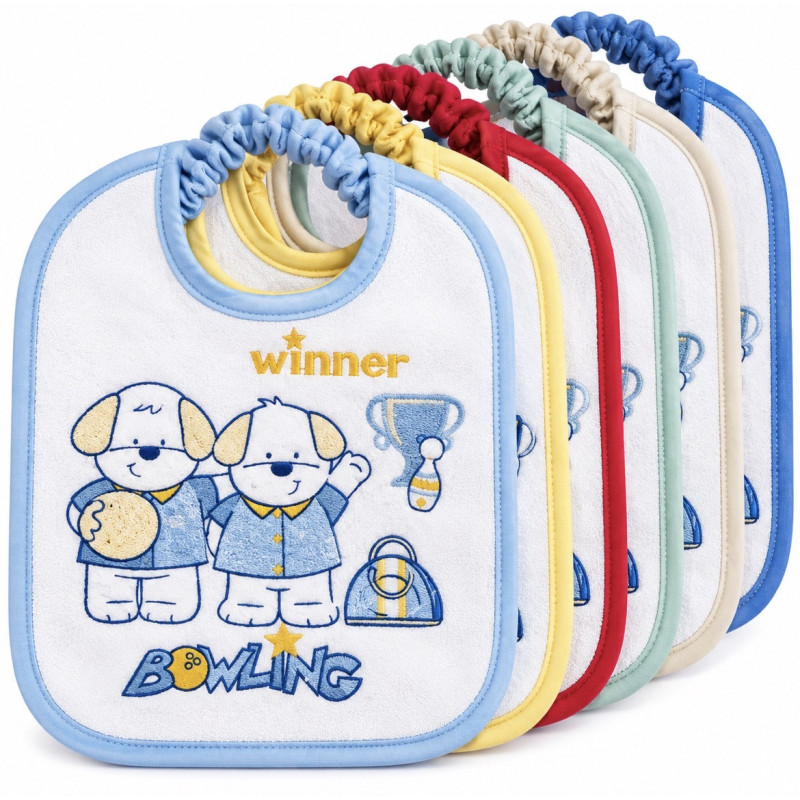 Pack de Baberos Azul - para Bebés 6pcs