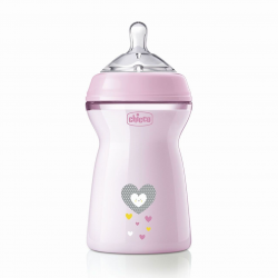 NF - Biberón Cristal Rosa 6m+ 330ml
