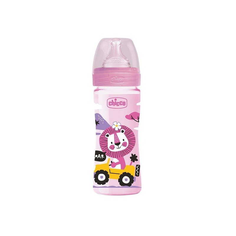 WB - Biberón Plástico Rosa 2m+ 250ml WB - Biberón Plástico Rosa 2m+ 250ml