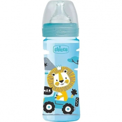 WB - Biberón Plástico Azul 2m+ 250ml
