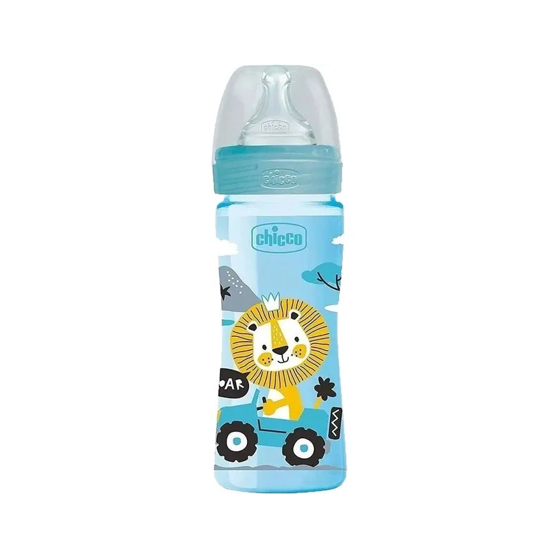 WB - Biberón Plástico Azul 2m+ 250ml WB - Biberón Plástico Azul 2m+ 250ml