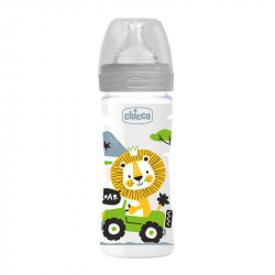 WB - Biberón Plástico Gris 2m+ 250ml