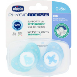 PF - Chupetes Silicona Air Azul 0-6m