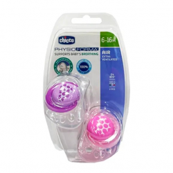 PF - Chupetes Silicona Air Rosa&Morado 6-16m